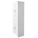 ZNTS Bathroom Storage Cabinet with Doors and Drawer, Multiple Storage Space, Adjustable Shelf, White 47035858