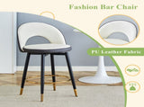 360 &deg rotatable bar.Modern White and Dark Gray Spliced Color PU comfortable upholstered bar W1151P268924