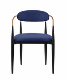 ZNTS Modern Contemporary 2pcs Side Chairs Blue Fabric Upholstered Ultra Stylish Chairs Set B011139602