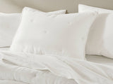 3-Piece King Cotton Embroidered Quilt Set,White B035P408348