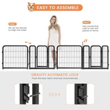 ZNTS Dog Playpen Outdoor, 12 Panel Dog Fence 24" Pet Pen for Small Dogs Pet Exercise Pen for W1162P189305