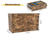 Wooden Filing Cabinet, Barn Door with 2 Drawers, Wide Clip, P2 Melamine-Faced 49639521