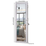 Retro Wood Whole Body Mirror Decoration Storage Mirror Jewelry Mirror Cabinet White 30030813