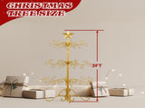 3ft Wrought Iron Christmas Tree, Metal Ornament Display Tree Stand for for Holiday Party Home Decor, 73172149