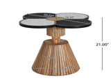 Unique Four-Leaf Clover Side Table for Living Room, Bedroom & Small Spaces Decorative Accent Table N770P355444N
