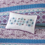 Full/Queen Reversible Quilt Set with Throw Pillows B03596119
