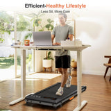 ZNTS Under Desk Treadmill with Incline, Pad for Home/Office, Portable Treadmill 2.5HP, 43801086