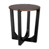 ACACIA SOLID WOOD SIDE TABLE,BROWN & BLACK COLOR N770P269891B