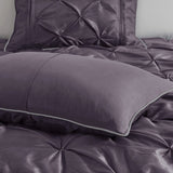 7 Piece Tufted Comforter Set Plum Queen B03596871