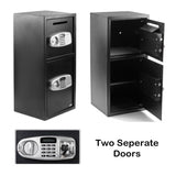 ZNTS DS77TE Home Office Security Large Electronic Digital Steel Safe Black Box & Silver Grey Pannel 37904149