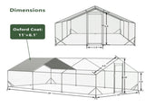 10 x 20 ftOutdoor Large Metal Chicken Run Coop with 1 piece of Waterproof Cover, Garden Backyard 22833669
