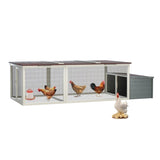20.93ft Large Wooden Chicken Coop Outdoor Hen House with Nesting Box & Weatherproof Asphalt Roof, W773P331679