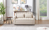 55.9" Convertible Sofa Bed Loveseat Sofa with Three USB Ports, Two Side Pockets, Two Cup Holders and WF322620AAA