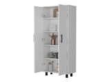 Fagan 2-Door 5-Shelf Kitchen Pantry White B062103264