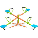 XSS004 outdoor playground four seats seesaw kids 360 degree rotating sturdy plastic seat seesaw W171194409