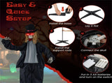 7.2ft Life-Size Animated Halloween Groom Prop - Formal Suit, Sound-Activated 47204908
