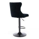 A&A Furniture,Swivel Velvet Barstools Adjusatble Seat Height from 25-33 Inch,17.7 inch base, Modern W114341202