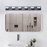 (Same as W1340110595/L2010) LED Modern Black 6-Light Vanity Lights Fixtures Over Mirror Bath Wall W1340P206812