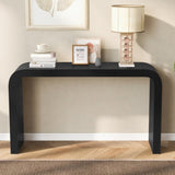 U_STYLE Minimalist Acacia Vneer Entryway Table with Two Legs,Stylish and Elegant Design,Suitable for N711P213374B