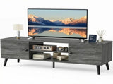 TV Stand for TVs up to 60", Modern Mid Century Entertainment Center with Storage, 2 Cabinet Media 97825216