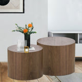 ZNTS MDF with ash/oak/walnut veneer sidetable/coffee table/end table/ottoman W87639977