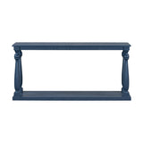 U_STYLE Vintage Wood Grain Console Table with Bottom Shelf and Four Vase Legs, Suitable for N711P256976V