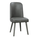 Grey and Grey Oak Upholstered Back Side Chairs B062P182728
