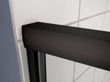 Bypass shower door, sliding door, with 1/4" tempered glass and Matted black finish 56-60"x70" W2122131032