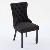 Nikki Collection Modern, High-end Tufted Solid Wood Contemporary Flax Upholstered Linen Dining Chair W1143P233648