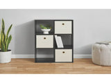 6 Cube Storage Organizer, Black 75133478