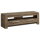 ZNTS Weathered Brown 59-inch 2-Drawer TV Console B062P153848