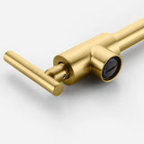 Gold Pot Filler Faucet Wall Mount Kitchen Folding Faucet with Double Joint Swing Arms, Two Handle T3177P277528