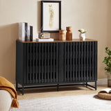 6 Drawer Double Dresser with Slatted Grille Striped Drawer, Modern Style Dresser, High-Quality MDF W578P193307