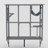 Large Walk-in Outdoor Catio for Cats Window Cat Enclosure with Roof, 3 Access Doors, Multi-Cat W2831P314292