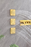 Wall Mounted Waterfall Rain Shower System With 3 Body Sprays & Handheld Shower W92858570