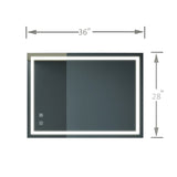 36x28 inch Bathroom Led Classy Vanity Mirror with focused backplane,High Lumen,Dimmable Touch,Wall W1992P210830