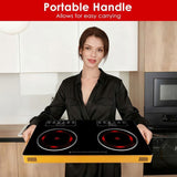 7000W Double Burner Electric Cooktop 110V, 2x3500W Rapid Heating Hot Plate with 4 Preset Modes 10341766