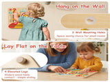 Montessori Wooden Time Learning Clock for Kids 3, All-in-One Calendar Season Weather Educational 41295050