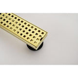 24 Inches Linear Shower Drain, Included Hair Strainer and Leveling Feet W2287P146750