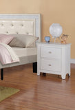 ZNTS Bedroom Bed Side Table 1x Nightstand White Color Wooden 2 Drawers Table Nightstands B011133627