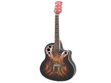 41 inch Full-Size Cutaway Acoustic-Electric Guitar Grape Voice Hole Spruce Top 96459491