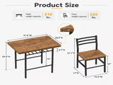 3 Piece Dining Table Set for 2, Small Kitchen Table and 2 Chairs, Space Saving Dining 54667544