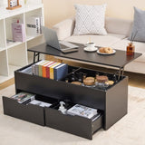 ZNTS Lift-Top Coffee Table with Storage Center Tables Hidden Compartment & 2 Drawers, Sofa Table For W2282P188572