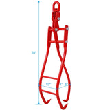 36in 3 Claw Log Grapple for Logging Tongs, Eagle Claws Design Log Tongs Log Grabs, Timber W465103908