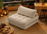 62.9"Corduroy Fabric Beanbag Couch for Living Room, Bedroom & Dorm, Cozy Fluffy Cloud Mini W3975P548698