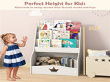 Kids 3-Tier Bookshelf & Toy Storage - Open Compartment Hidden Back Space, 24.5"x14"x31.5" 12287368