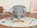 Kids Elephant Rocking Horse Ride-On Toy for Toddlers 18-36 Months, Plush Rocker with Elephant 54092172