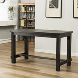 Bronco Antique Wood Finished Counter Height Dining Set Table and Six Brown Chairs T2574P195184