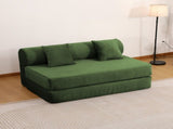 Convertible Corduroy Sofa Bed, 2Seater FoldOut Compressed Sofa, MultiFunctional Floor Couch for T6623P607354