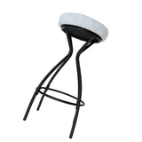 29'' Floral Print Counter Height Bar Stool with Footrest Set of 2 Upholstered Round Barstools for W1757P294425